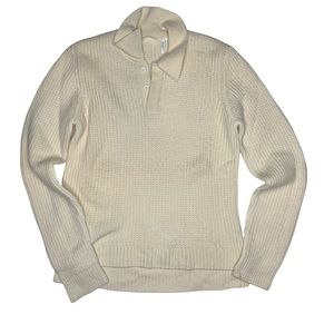 HELMET LANG Men’s Size Medium Cream Collared Sweater